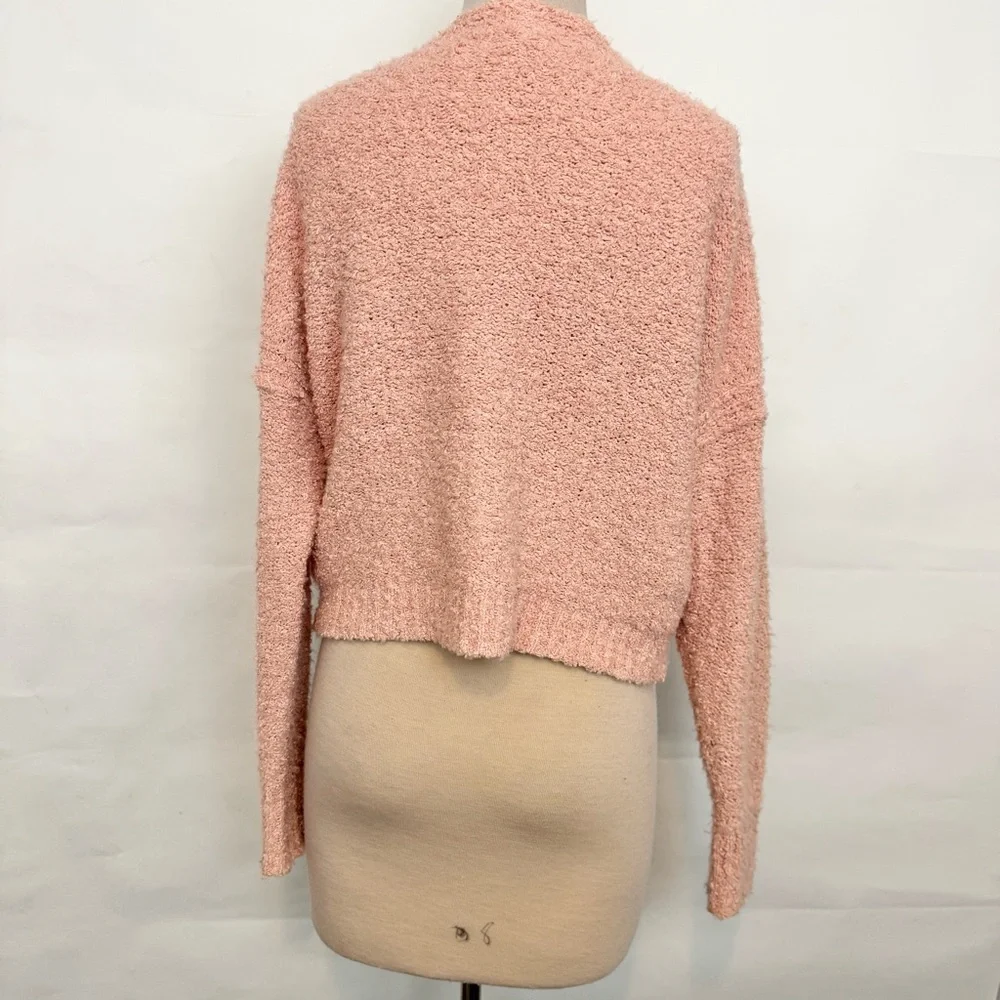 Free People Finders Keepers Sweater Woman’s Knit chunky V-Neck Crop Shaggy XS